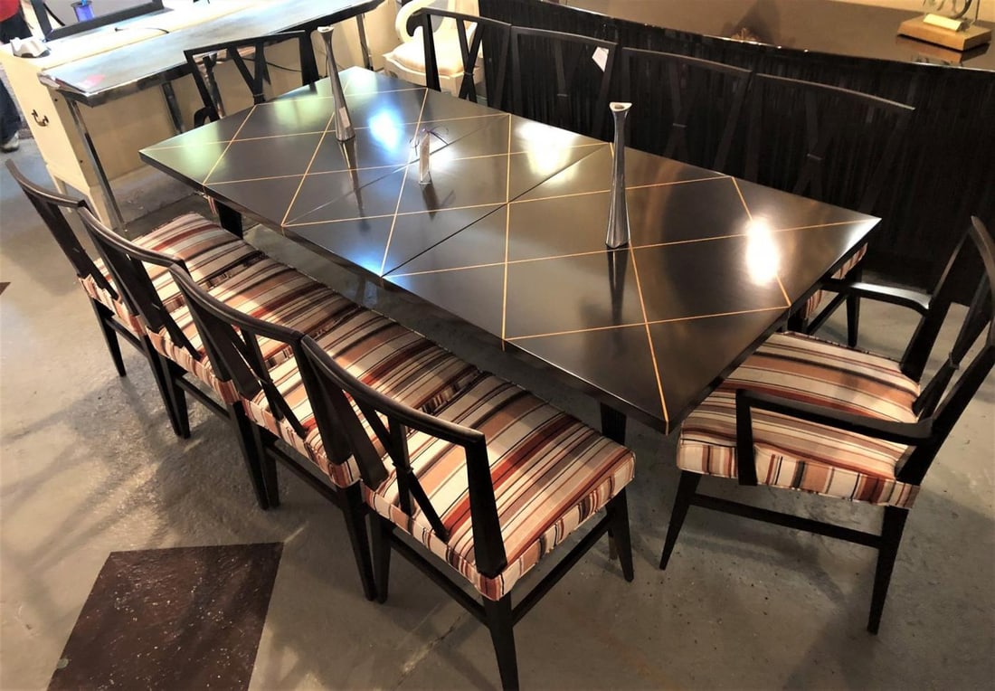 Set of Ten Tommi Parzinger Attributed Dining Room Chairs - 8