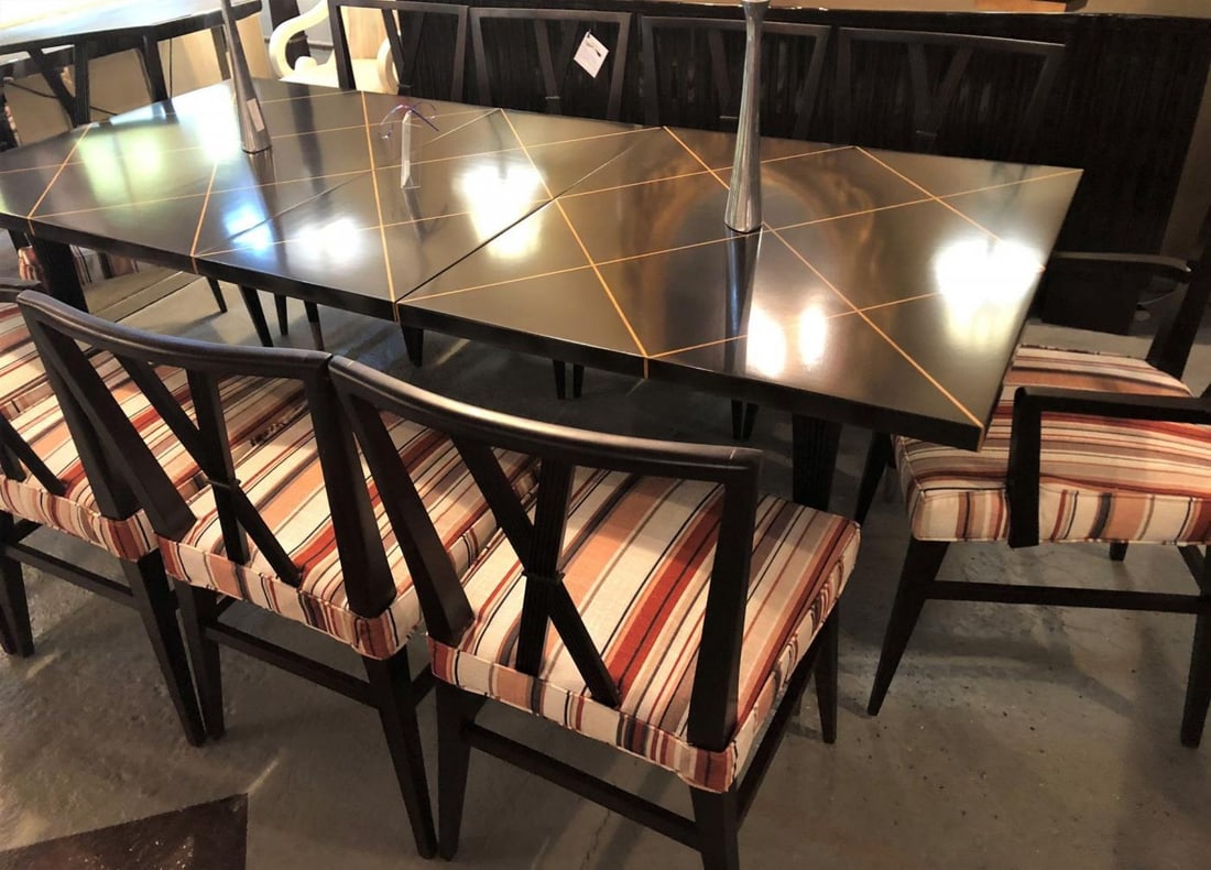 Set of Ten Tommi Parzinger Attributed Dining Room Chairs - 9