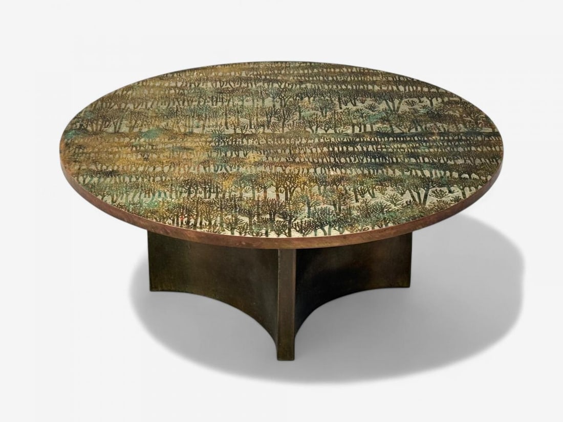 Philip & Kelvin LaVerne, Bronze, Eternal Forest Coffee Table, USA, 1960s - 5