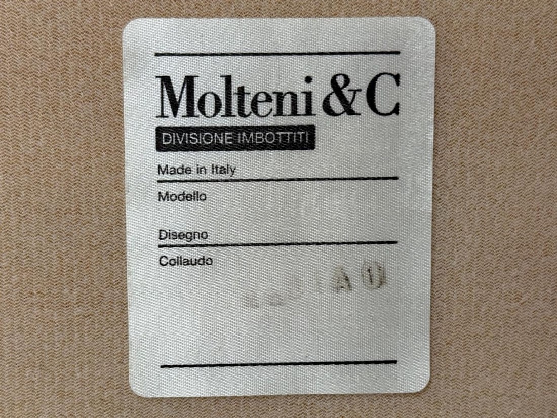 Molteni & C., Cream Leather, Chrome, King Size Bedframe, Italy, 21st C. - 11