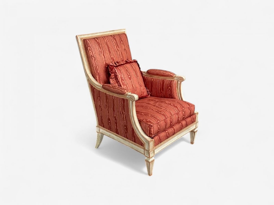 Louis XVI Style, Painted Wood, Pink Fabric, Bergere Chairs, France, 1960s - 6