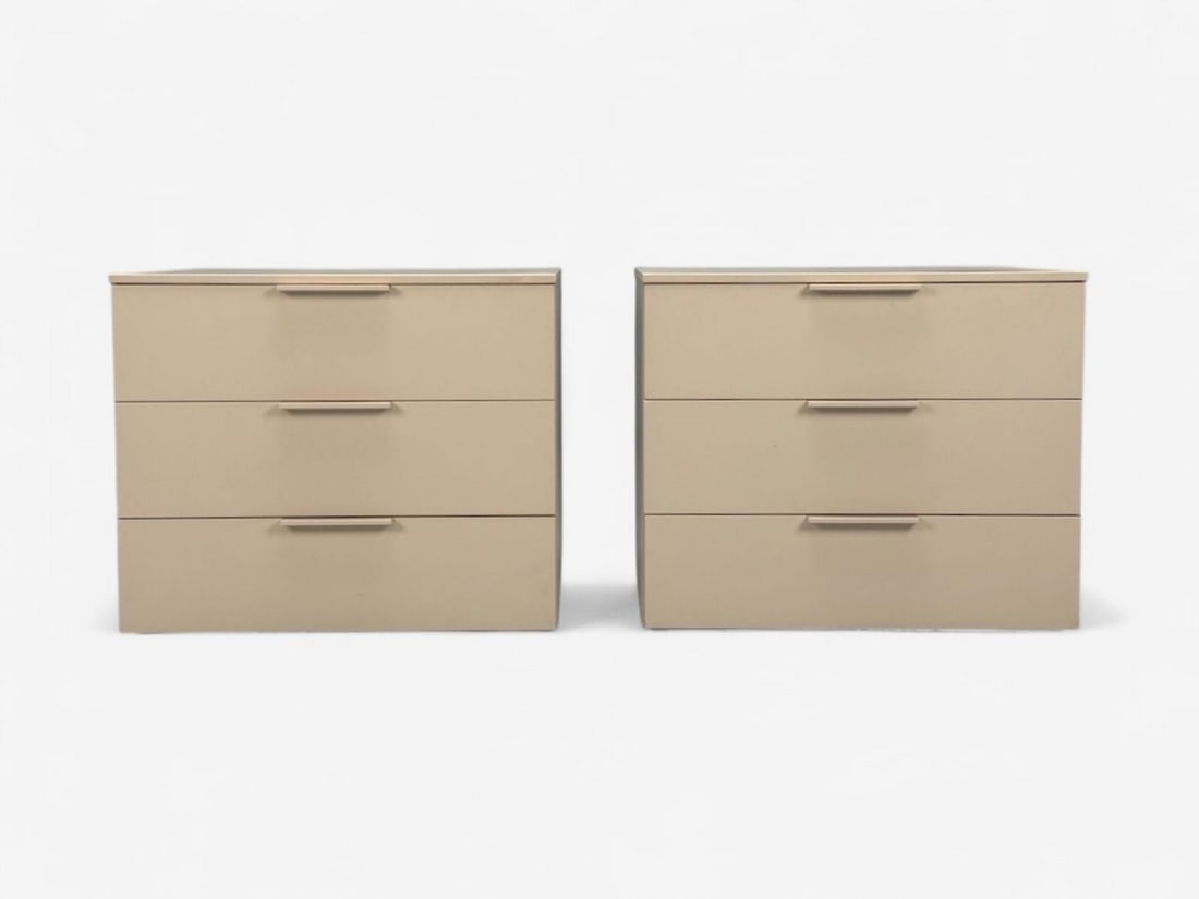 Guilio Cappelini, Cream Matte Lacquer, Nightstands, Italy, 2010s - 4