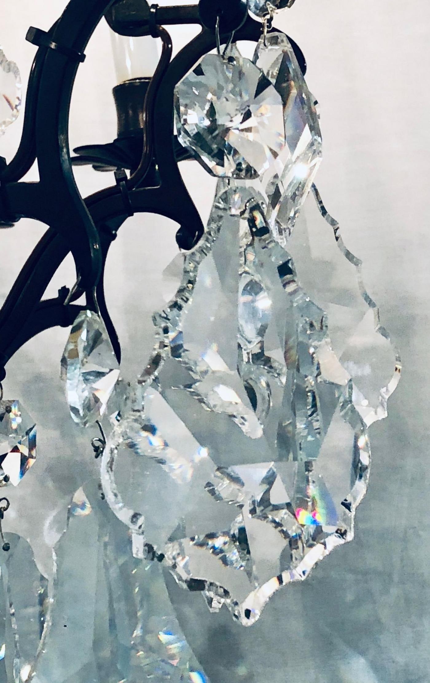 Versailles Chandelier with Swarovski Strass and Crystal Pendants - 12