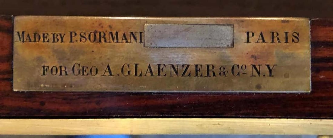 19th Century French Ormolu Folding Card Envelope Table, Signed P. Sormani - 13