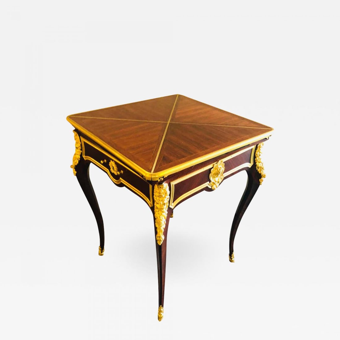 19th Century French Ormolu Folding Card Envelope Table, Signed P. Sormani - 2