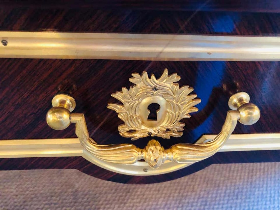 19th Century French Ormolu Folding Card Envelope Table, Signed P. Sormani - 7