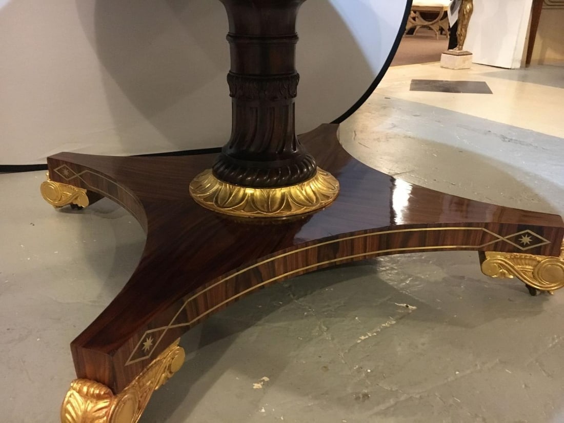 Late 19th-Early 20th Century Russian Neoclassical Boule Inlaid Centre Tilt Table - 4