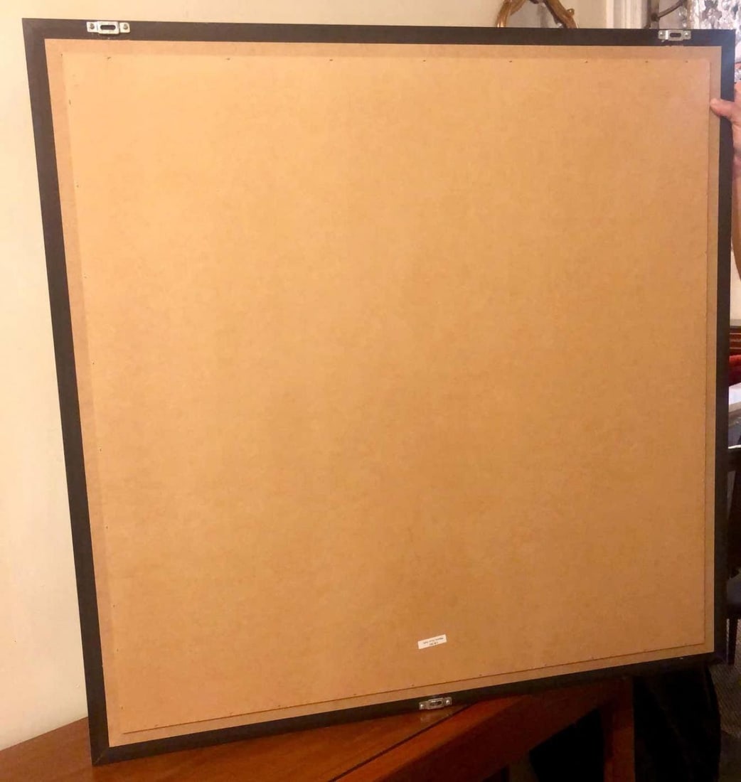 Pair of Square Maccasar Faux Art Deco Style Wall / Console Mirror - 12