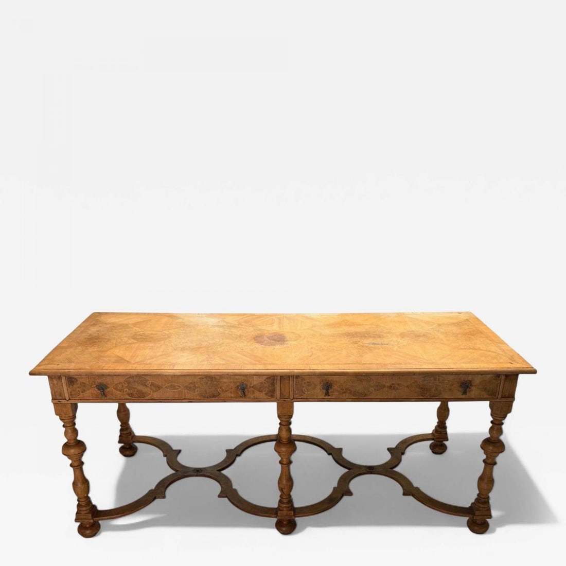 Gustavian, Bleached Wood, Barley Twist Table, Europe, 18th/19th c. (1 of 13)
