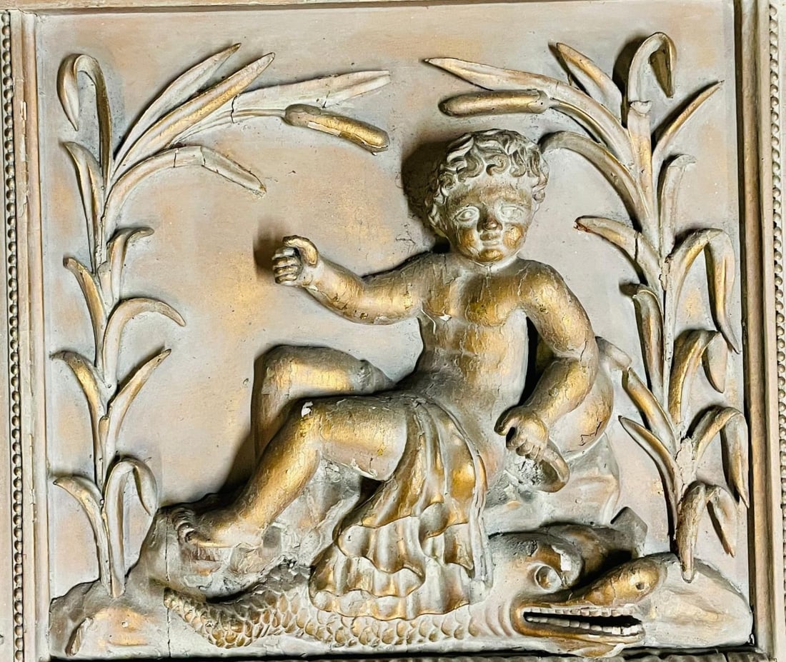 19th Century Wall, Console or Pier Cherub Mirror - 6