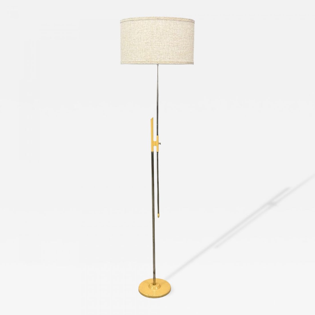 Polish Modern, Steel, Lacquered Metal, Adjustable Floor Lamp, Poland, 1960s (1 of 11)