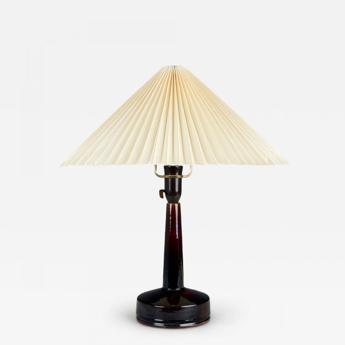 Danish Modern, Deep Red Stoneware, Table Lamp, Denmark, 1960s - 2