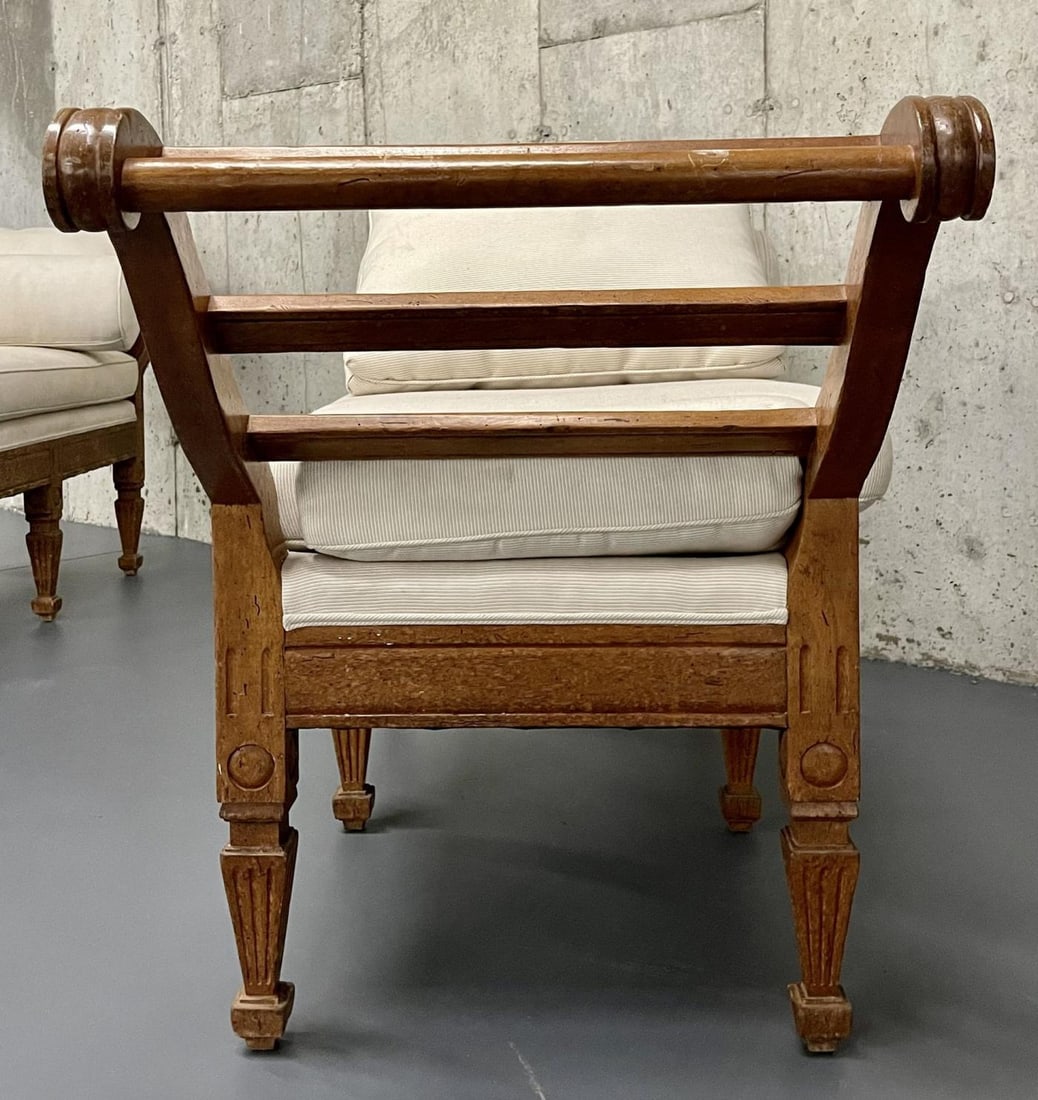 Pair of Mid Century Window Benches, Daybeds, Custom Upholstery, Pillows - 13