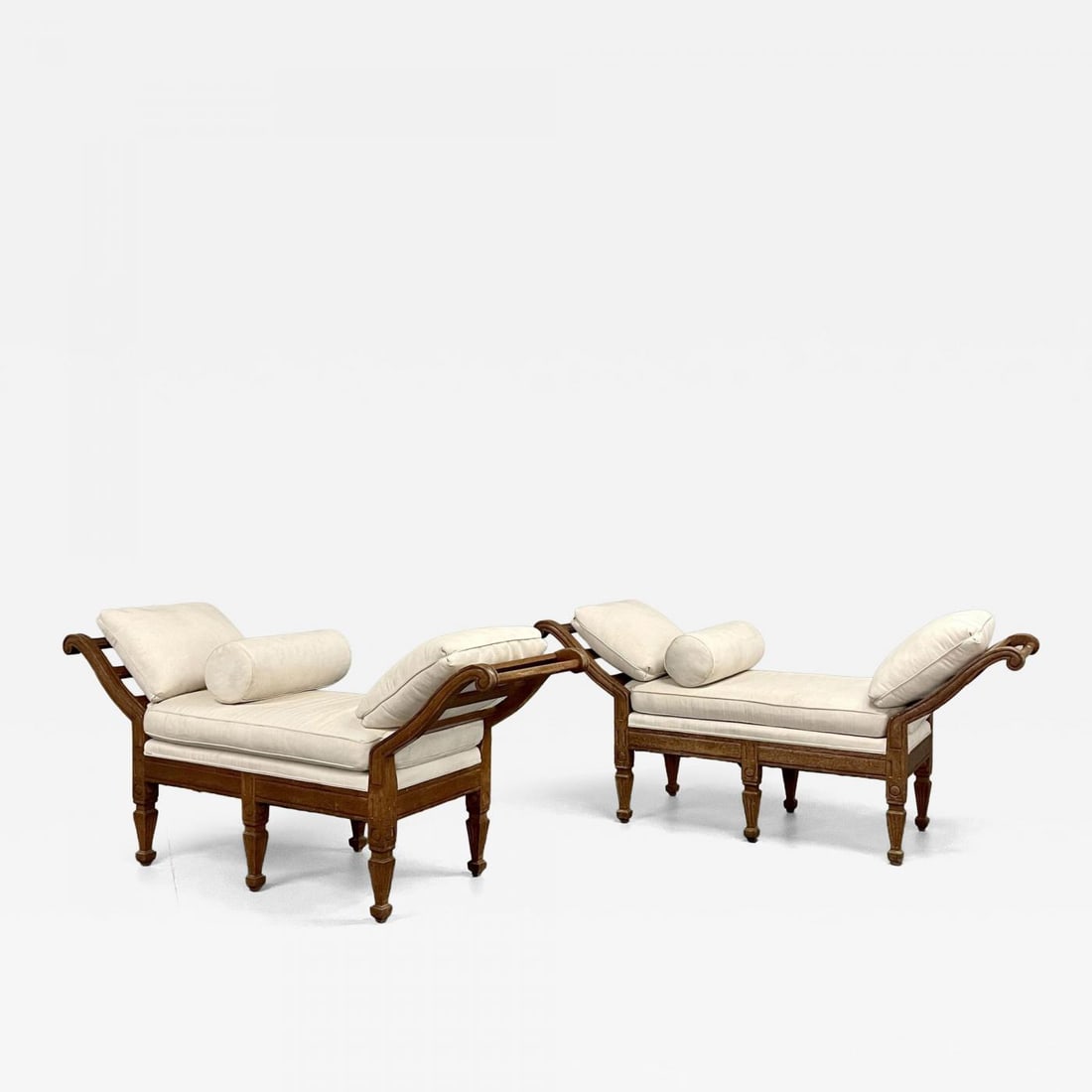 Pair of Mid Century Window Benches, Daybeds, Custom Upholstery, Pillows (1 of 13)