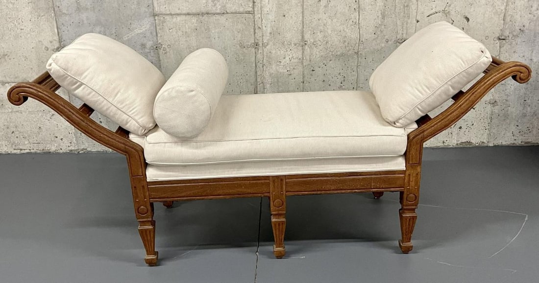 Pair of Mid Century Window Benches, Daybeds, Custom Upholstery, Pillows - 5