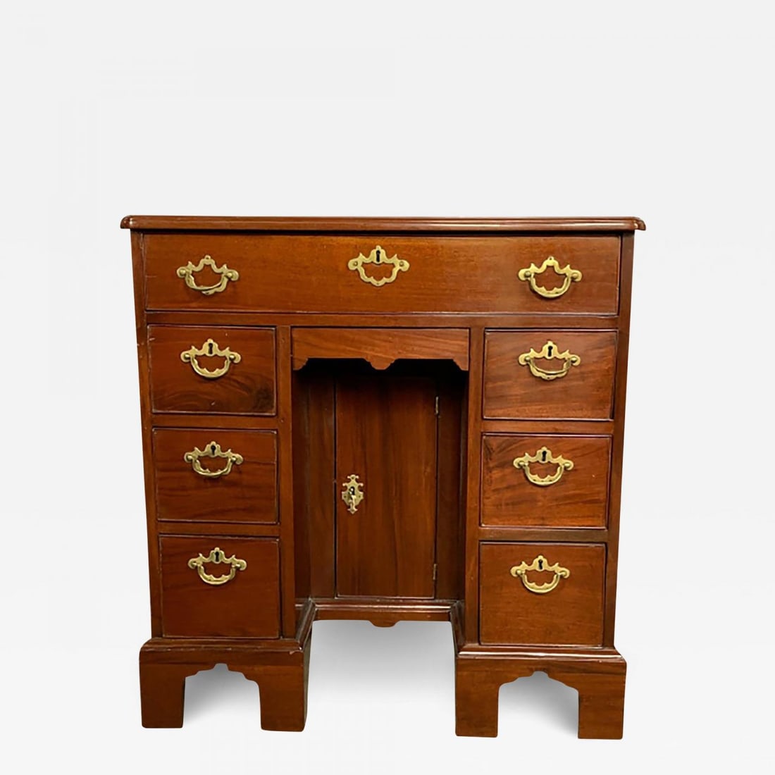 Mid-19th Century Georgian Style Mahogany Knee Hole Desk (1 of 13)
