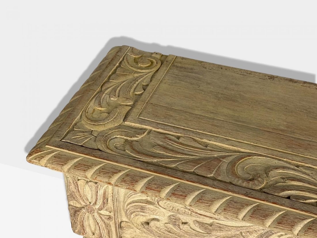 Gustavian, Grey Paint, Pine, Paint Decorated Wall Mounted Consoles, Sweden 1950s - 11