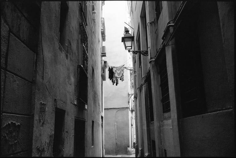 Rectangles, Barcelona, Spain - Silver Gelatin: Title: Rectangles, Barcelona, Spain - Silver Gelatin Photograph - Limited Edition of 10 Artist: Paul Cooklin Origin: United Kingdom Medium: Photography, Black & White on Paper Dimensions: 20 W x 16 H
