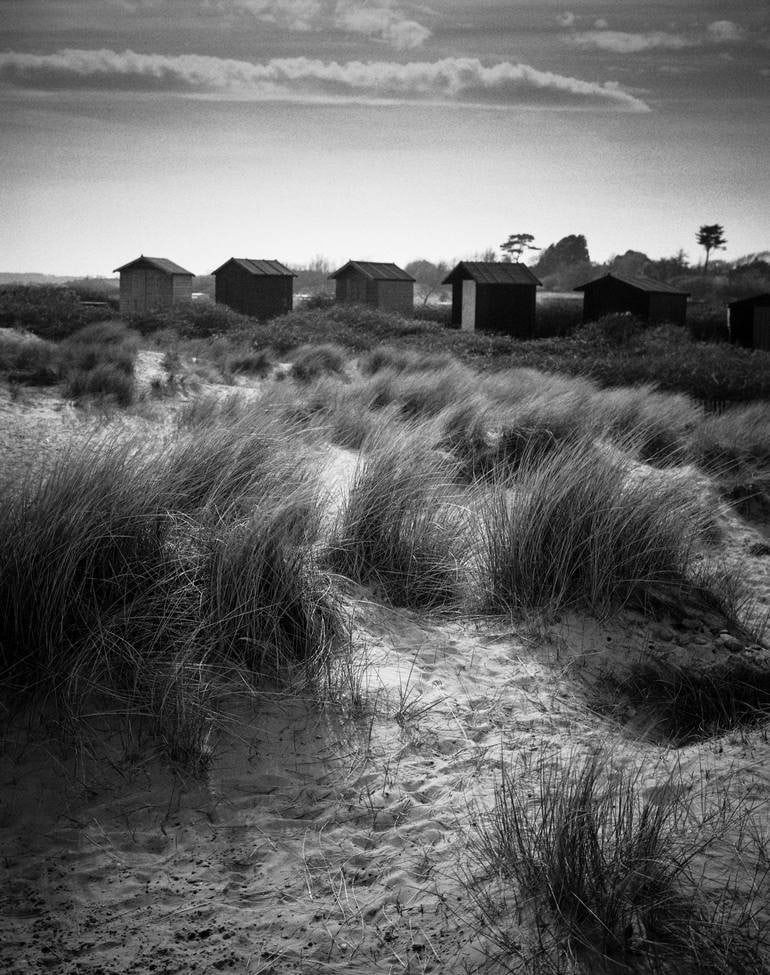 Beach Huts, Walberswick, Southwold, Suffolk - Silver Gelatin: Title: Beach Huts, Walberswick, Southwold, Suffolk - Silver Gelatin Photograph - Limited Edition of 10 Artist: Paul Cooklin Origin: United Kingdom Medium: Photography, Black & White on Paper Dimension