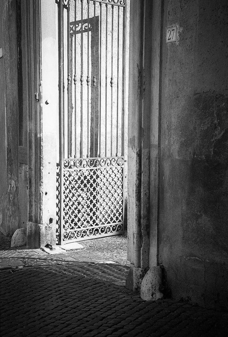 Gateway, Rome, Italy - Silver Gelatin: Title: Gateway, Rome, Italy - Silver Gelatin Photograph - Limited Edition of 10 Artist: Paul Cooklin Origin: United Kingdom Medium: Photography, Black & White on Paper Dimensions: 16 W x 20 H x 0.1 D