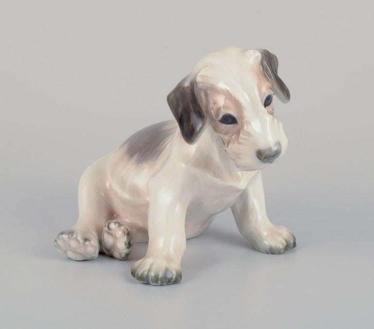 Dahl Jensen porcelain figurine of a Sealyham Terrier puppy. (1 of 7)