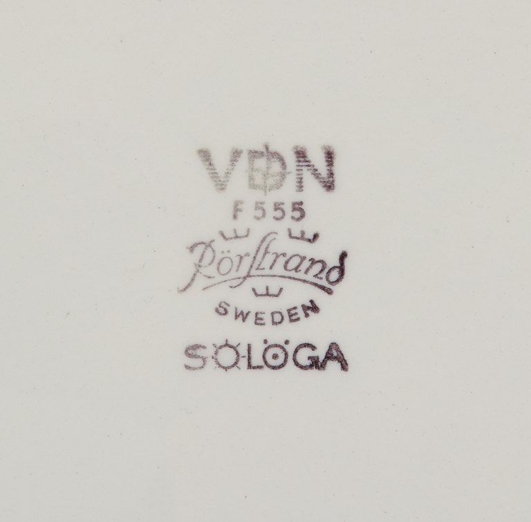 Carl Harry Stålhane (1920-1990) for Rörstrand, Sweden. A set of five deep "Solöga" - 5