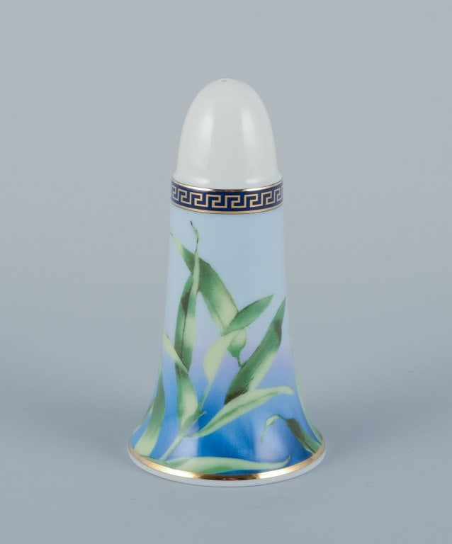 Versace for Rosenthal, "Jungle" porcelain salt shaker.: Title:Versace for Rosenthal, "Jungle" porcelain salt shaker. Description:Versace for Rosenthal, "Jungle" porcelain salt shaker. Early 2000s. Perfect condition. Original box. Marked. Dimensions: Height