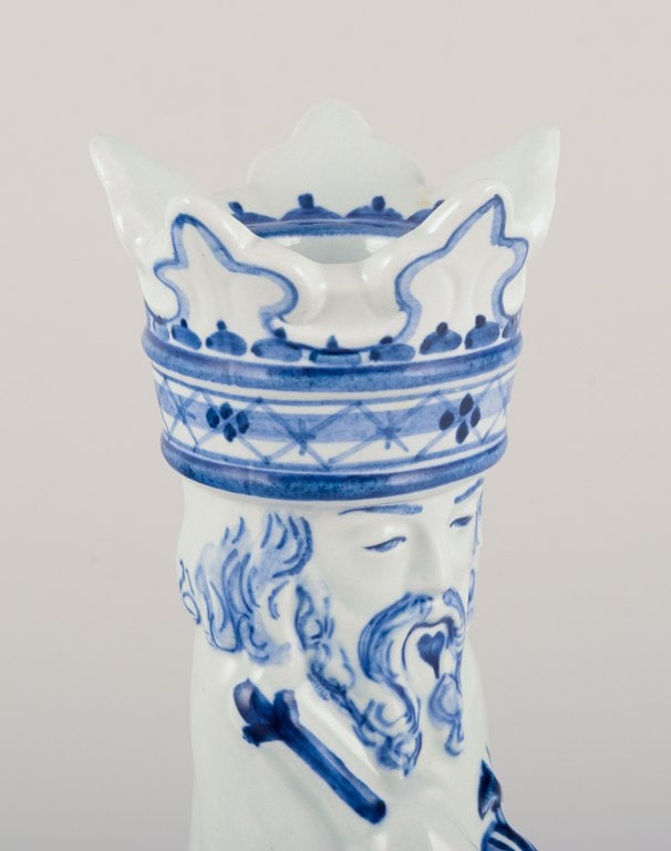 Aluminia, Denmark. "Hellig Tre Konger" (Three Wise Men) faience candlestick holder. - 7