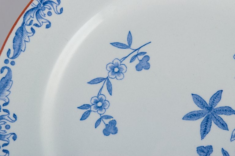 Nils Emil Lundström for Rörstrand, Sweden. A set of twelve "Ostindia" plates in faience - 4