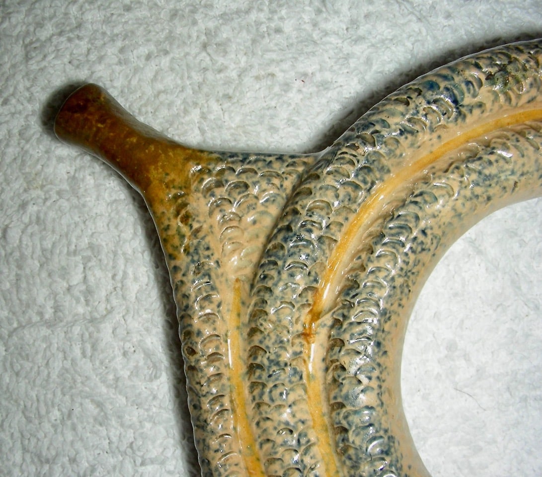 Pratt Decorated Ceramic Pipe w/Duck Hea - 4
