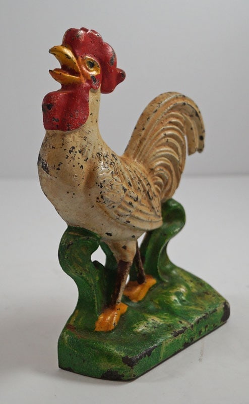 Crowing Rooster Cast Iron Doorstop - 2
