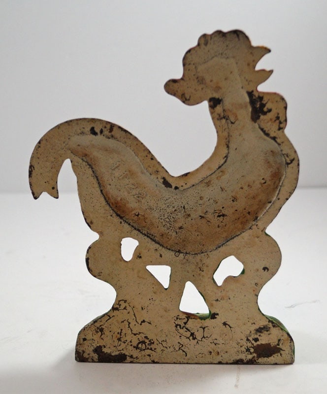 Crowing Rooster Cast Iron Doorstop - 4