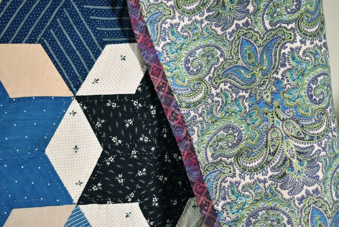 Vintage Touching Stars Quilt - 11