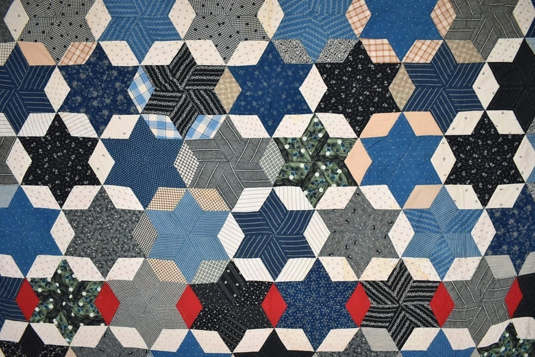 Vintage Touching Stars Quilt - 2