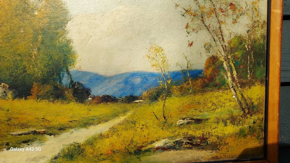 Gorgeous Landscape Scene 1938 oil painting on Board Platts (1 of 4)