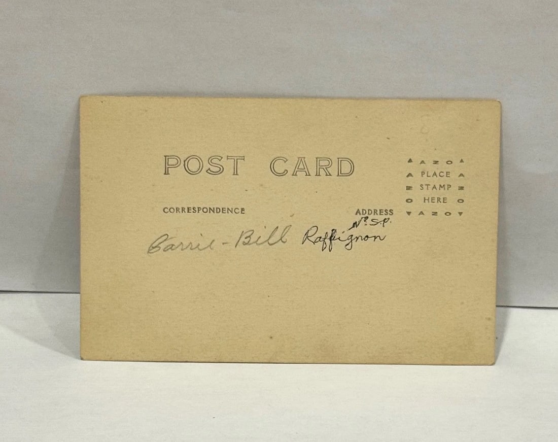 RPPC Real Photo Patriotic Postcard Couple with a Large American Flag 1900 - 3