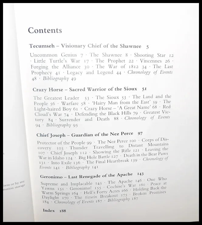 American Indian Warrior Chiefs - Tecumseh, Crazy Horse, Chief Joseph, Geronimo – Jason Hook - 9