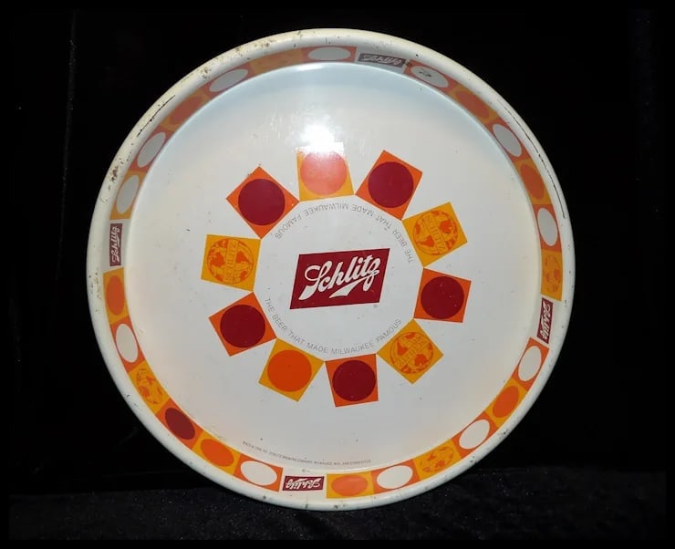 Vintage 1968 Schlitz Beer Tray - 2