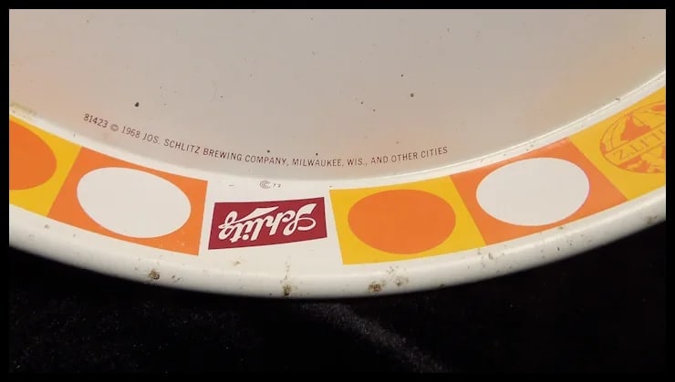 Vintage 1968 Schlitz Beer Tray - 3