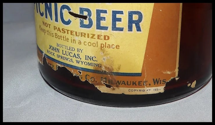 Rare 1934 Draught Picnic Beer ½ Gallon Schlitz Beer Bottle - 7