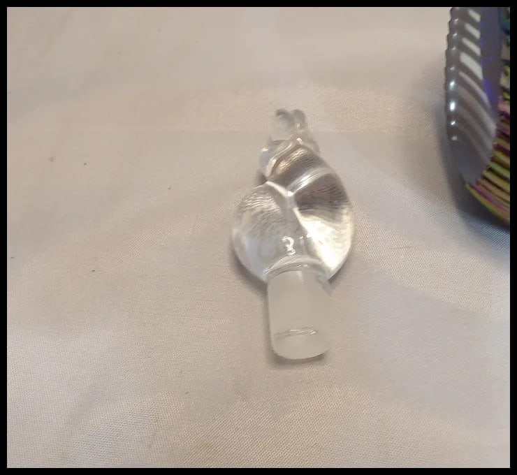 Vintage 1960s Iridescent Murano Sommerso Glass Perfume Bottle with Stopper - 6