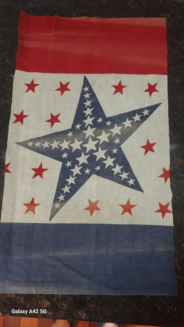 Centennial Period Star Fabric 13 x 24" American Flag Patriotic (1 of 1)