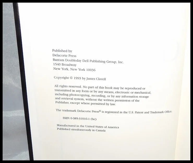 Gai-Jin – James Clavell – 1993 Delacorte Press - 5