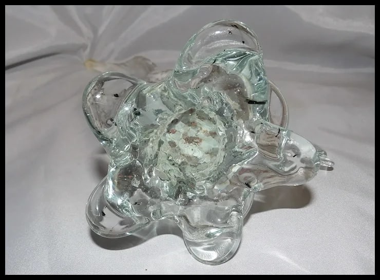 Murano Pheasant White with Gold Aventurine and Yellow on Tail - 10