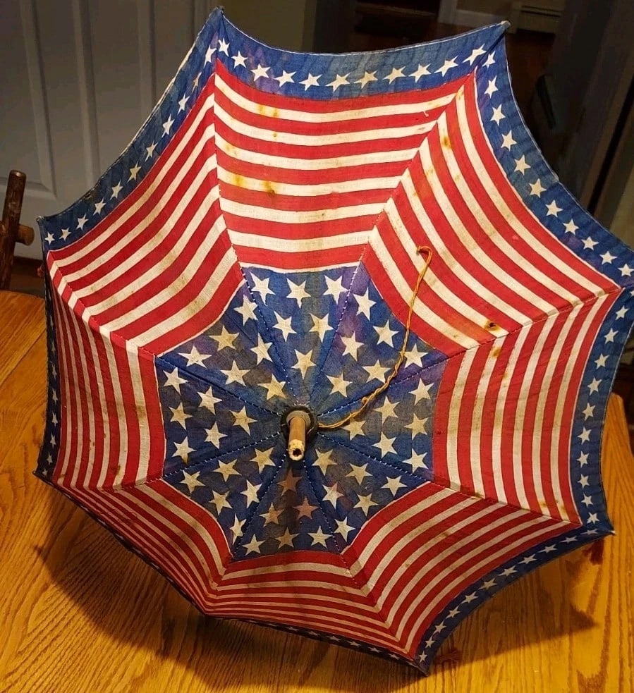 Centennial Period parasol American Flag Patriotic star stripes (1 of 9)