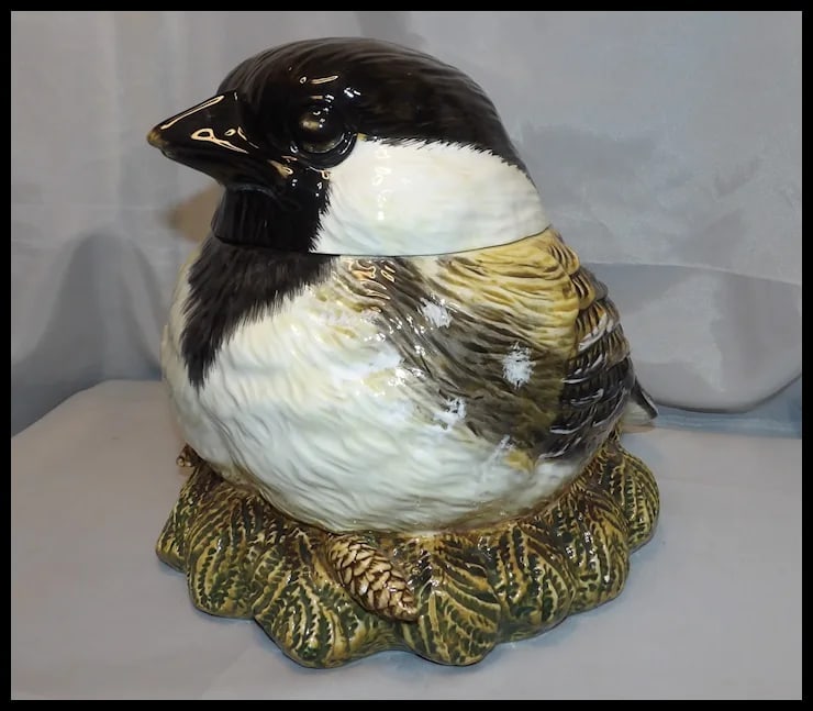 Fat Chickadee Cookie Jar Big Sky Carvers - 2