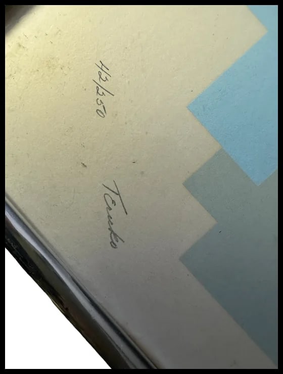 Abstract Geometric Numbered Print MCM signed - 2