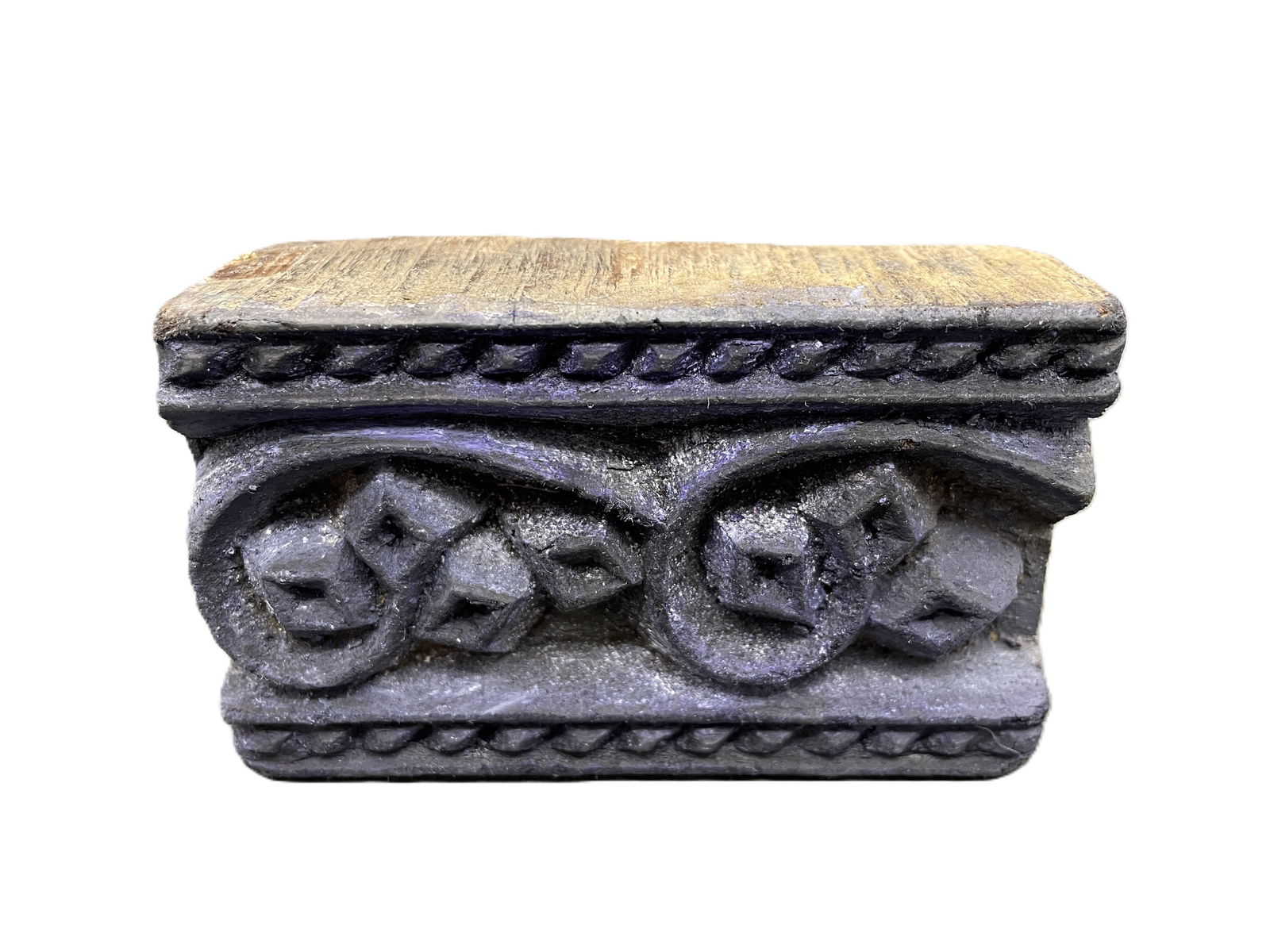 Antique Handmade Wooden Wallpaper Stamp - 2