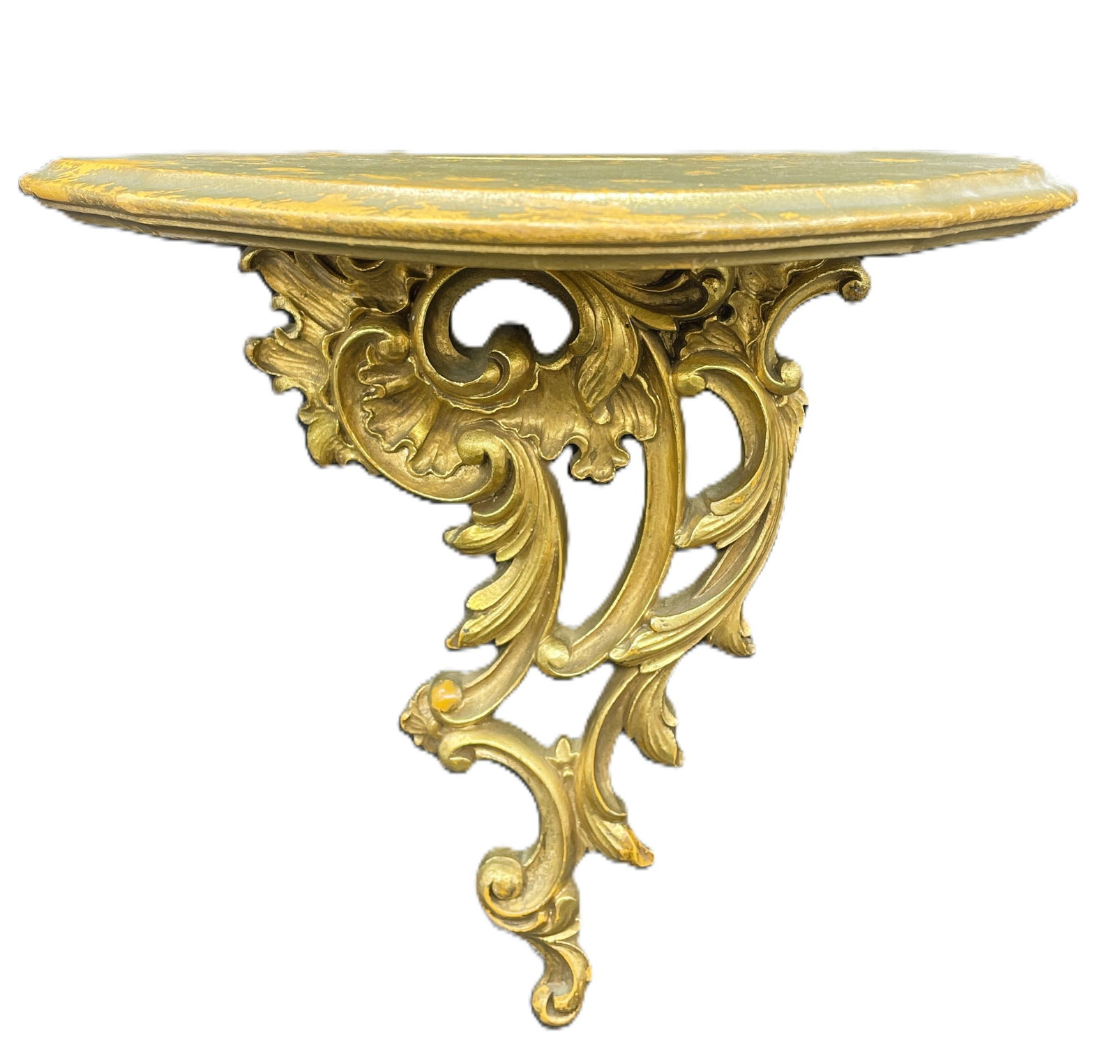 Gilt Italian Rocco Style Acanthus Leaf Wall Shelf Carved FLORENTINE - 2