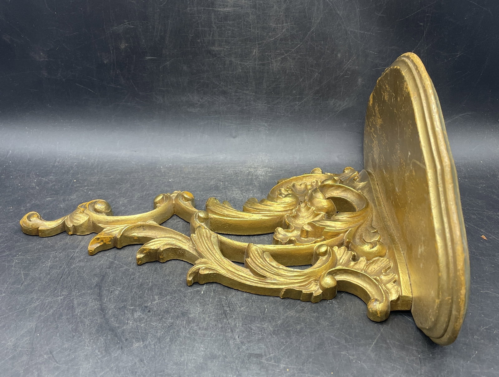 Gilt Italian Rocco Style Acanthus Leaf Wall Shelf Carved FLORENTINE - 5